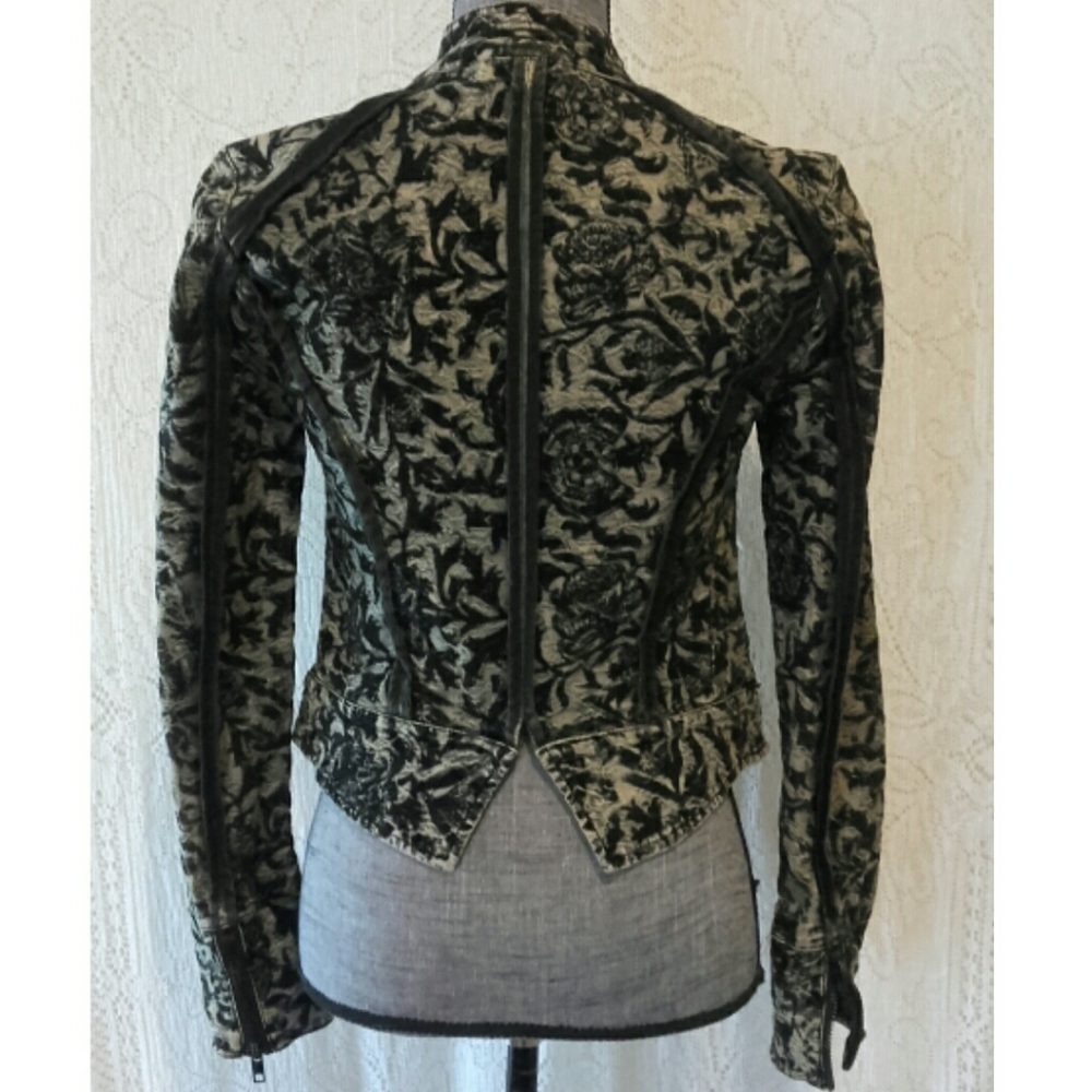 Free People Jacquard Moto Jacket
